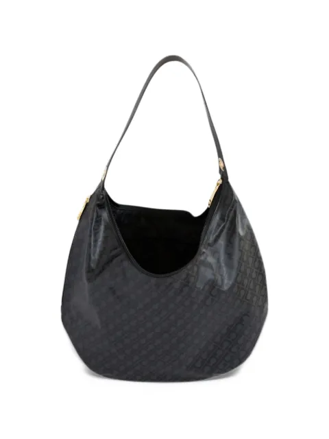 Gherardini logo-pattern curved shoulder bag