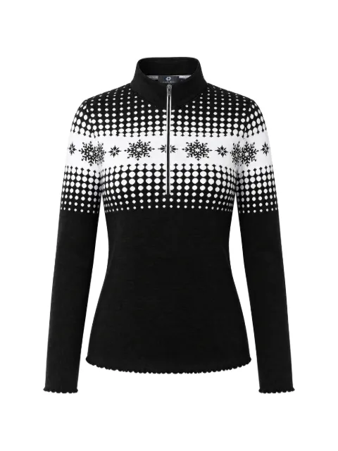 NEWLAND Altaris snowflake-intarsia half-zip sweater