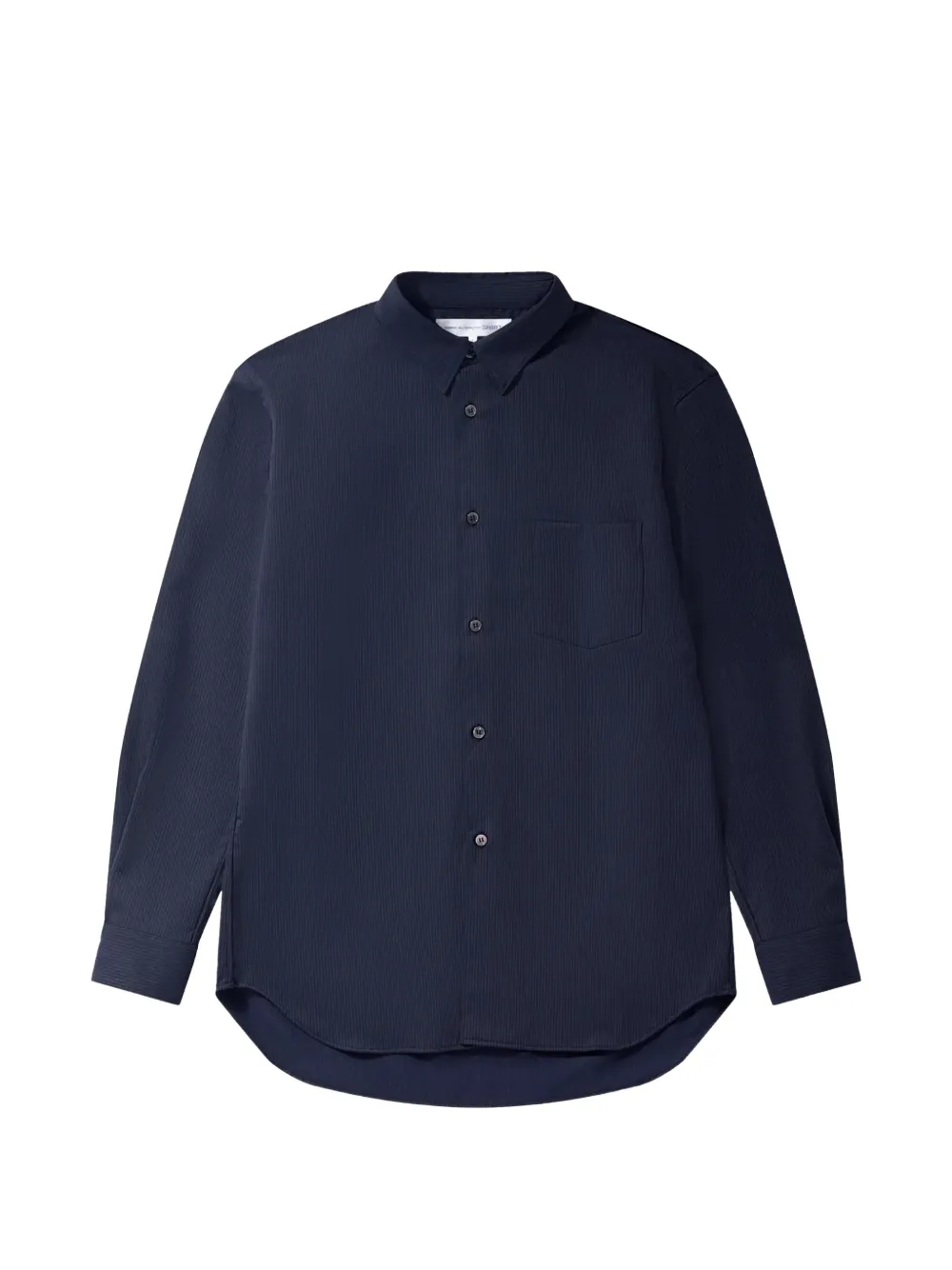 Comme Des Garçons Shirt pinstripe-texture long-sleeved shirt Blauw
