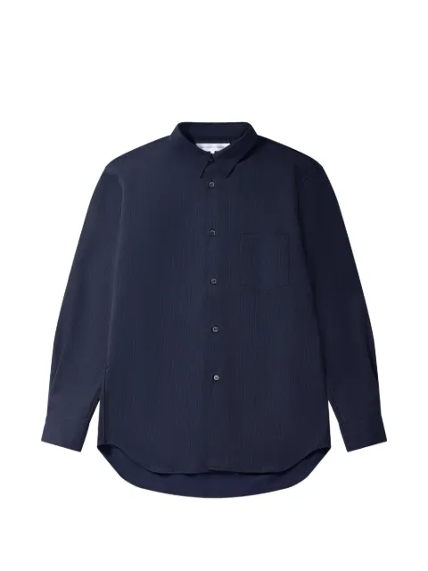 Comme Des Garçons Shirt pinstripe-texture long-sleeved shirt