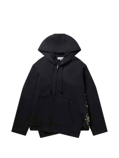 Comme Des Garçons hoodie asimétrica con cierre
