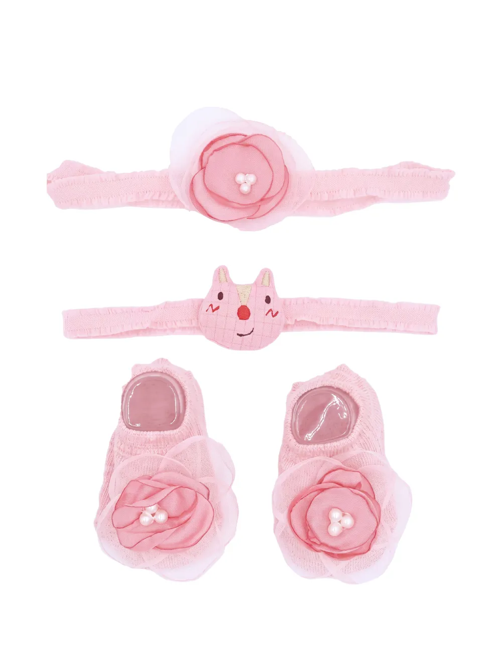 Mimi Tutu floral-appliqué head band set (set of three) | Tights & Socks | Image 2
