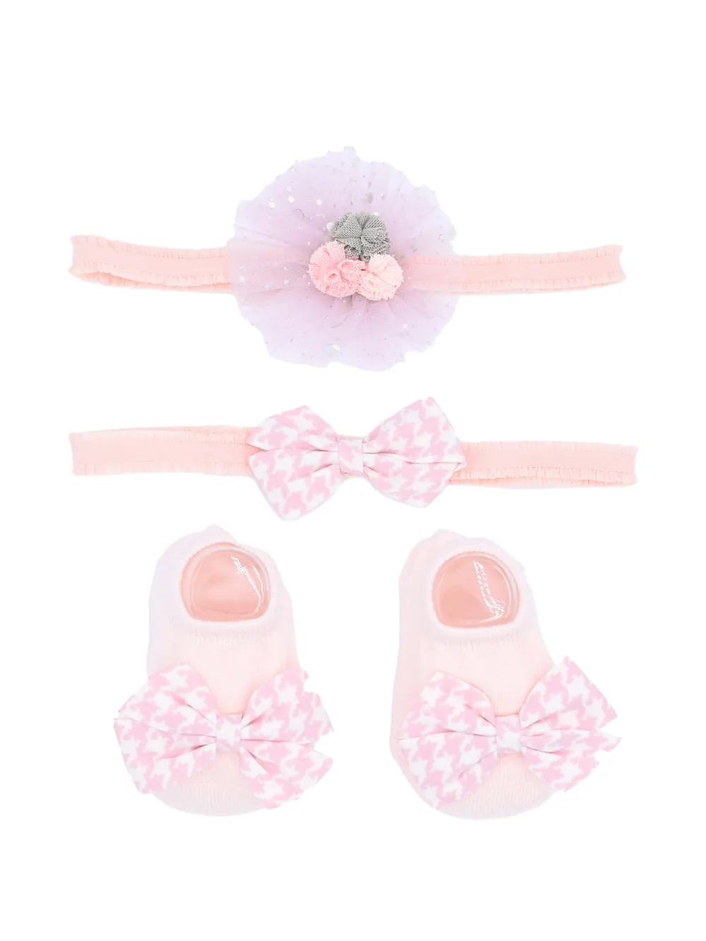 Mimi Tutu 蝴蝶结细节发带套装（三件装） | 粉色 | Image 1