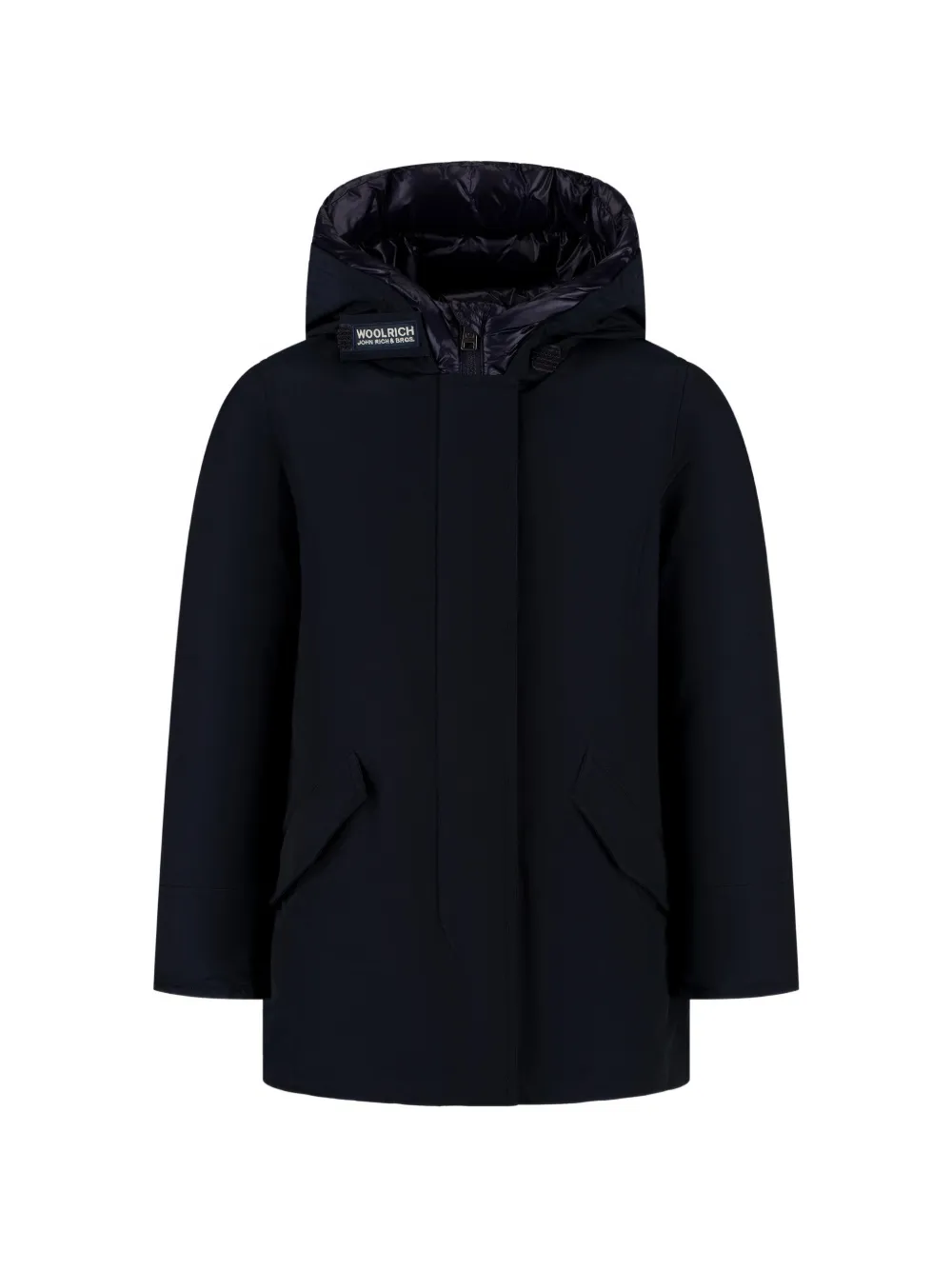 Woolrich Kids Cappotto Ramar Cloth con cappuccio - Blu