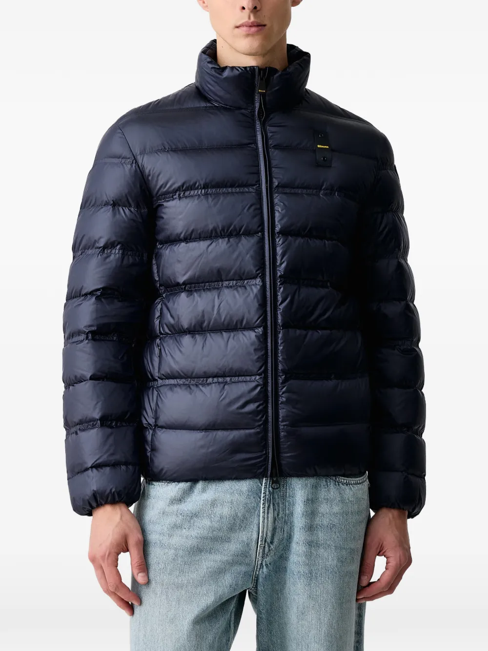 Blauer Belmont quilted high-neck jacket Blauw