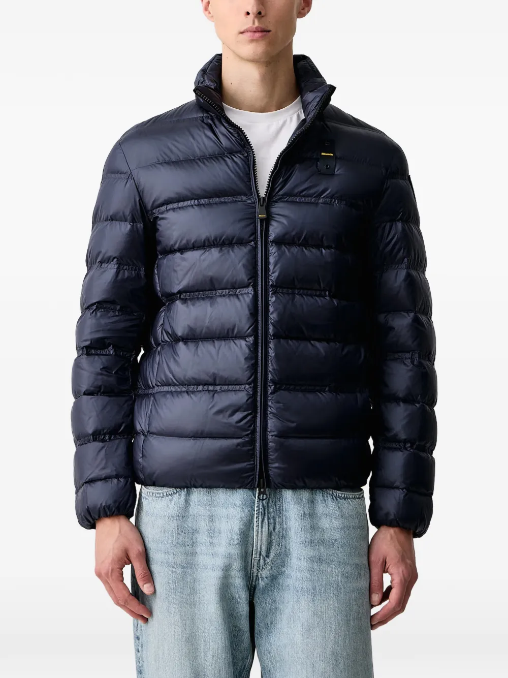 Blauer Belmont quilted high-neck jacket - Blu