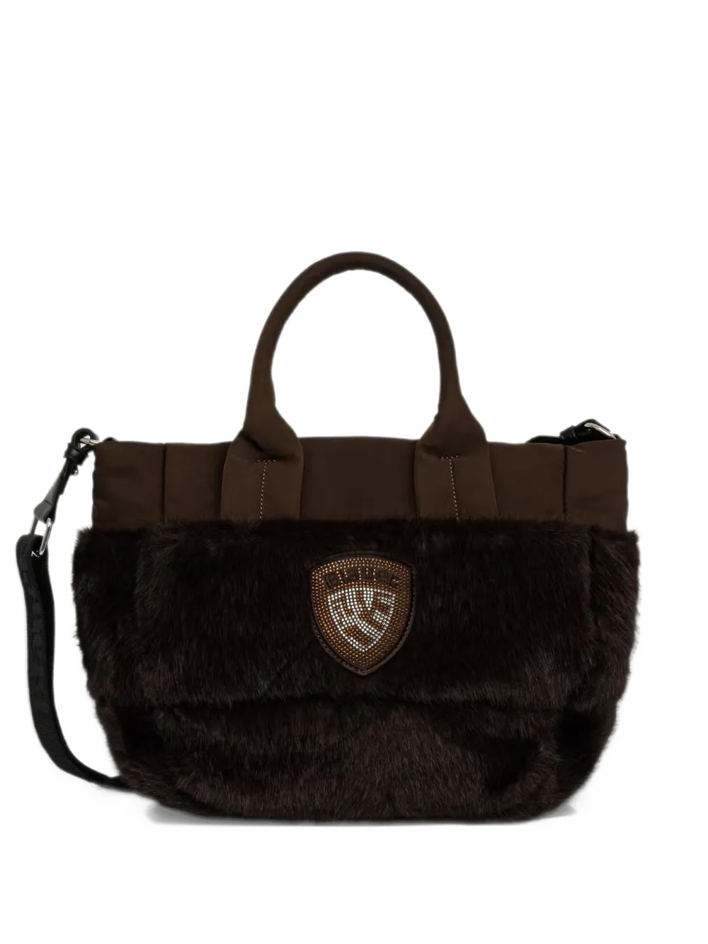 Blauer logo-patch cross body bag - Marrone