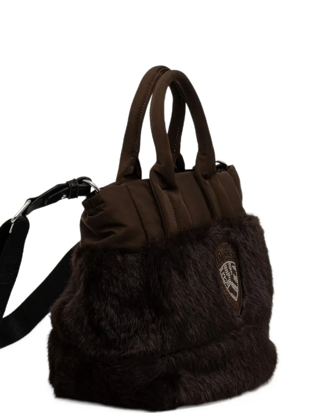 Blauer logo-patch cross body bag Bruin