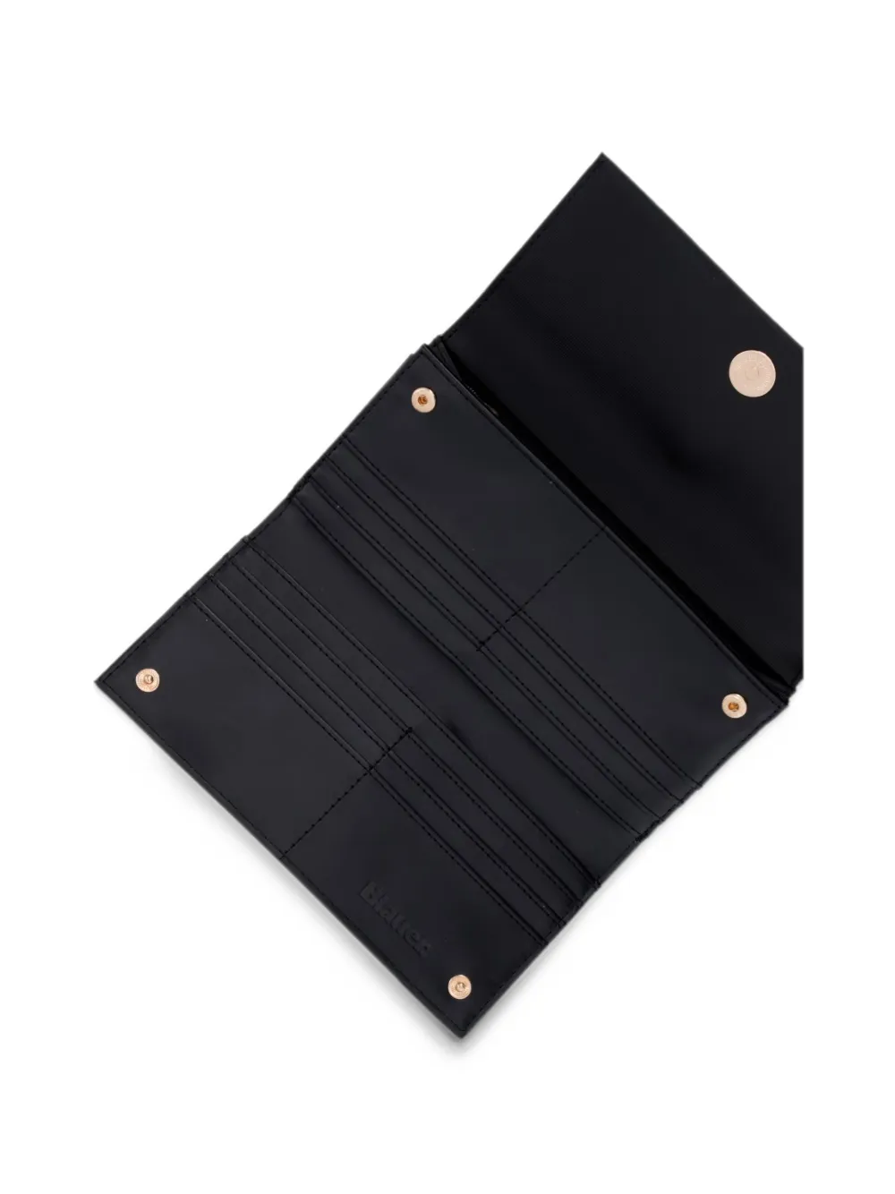 Blauer logo-plaque foldover wallet Zwart