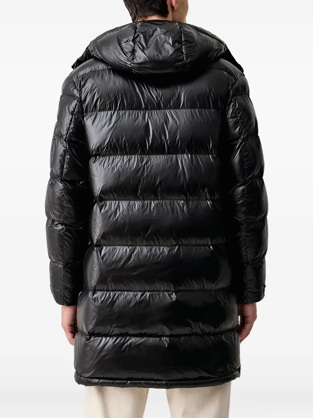 Blauer quilted Sorona Aura hooded jacket Zwart