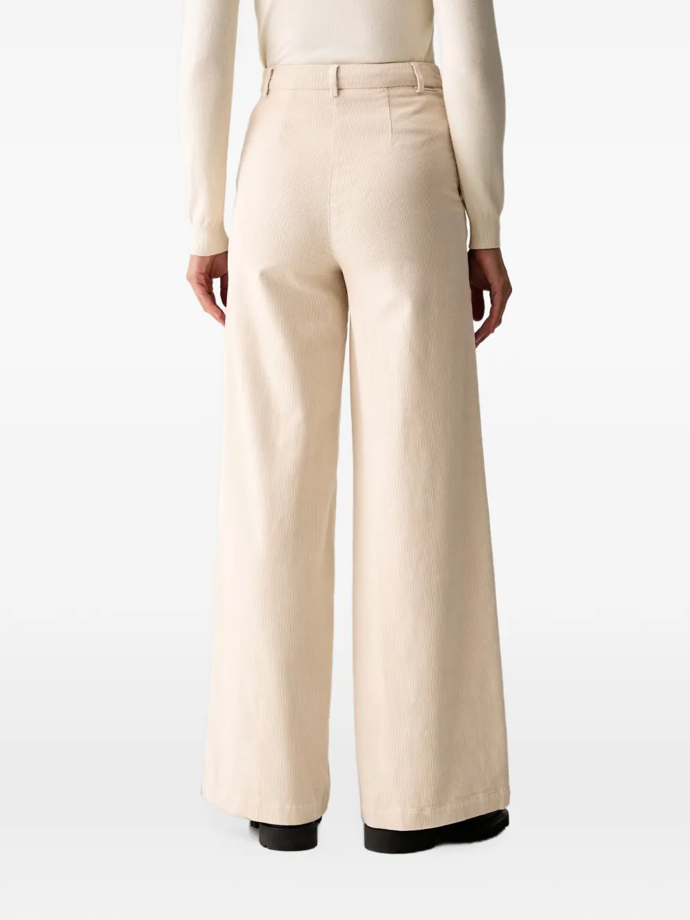 Colmar velvet palazzo pants Beige