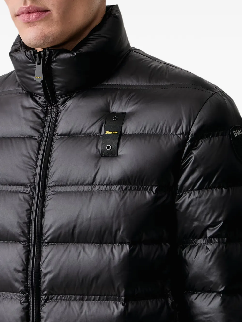 Blauer Belmont quilted high-neck jacket Zwart