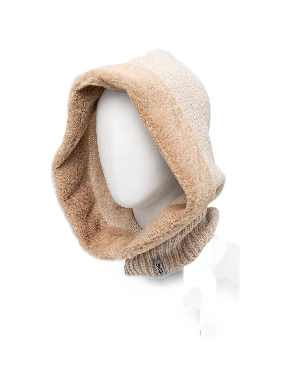 Colmar ribbed balaclava Beige