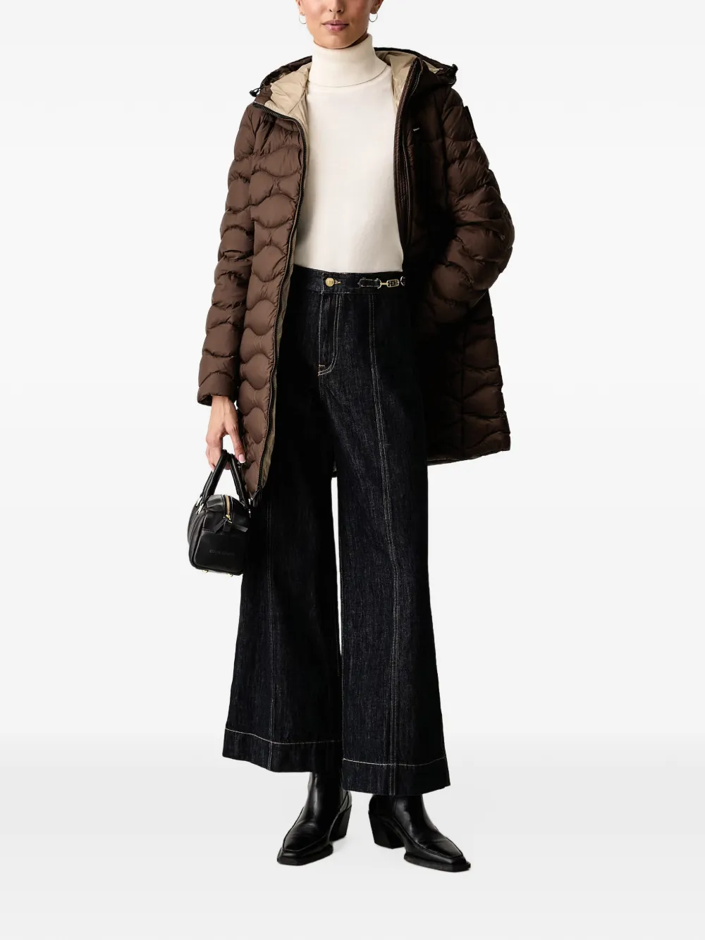 Blauer Lyne quilted hooded jacket Bruin