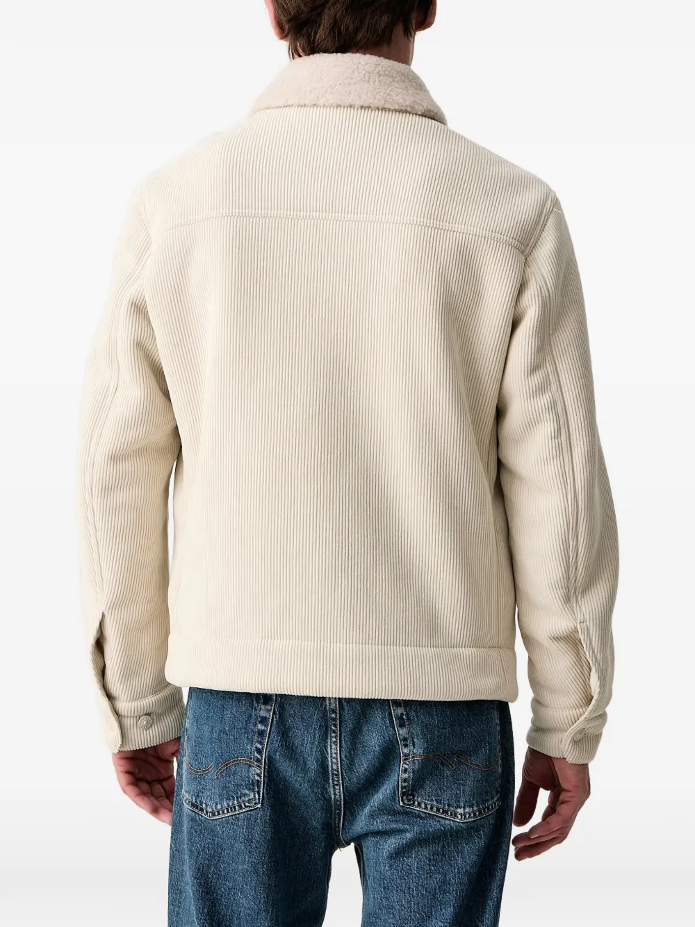 Blauer Fourth faux-shearling-lined bomber jacket Wit