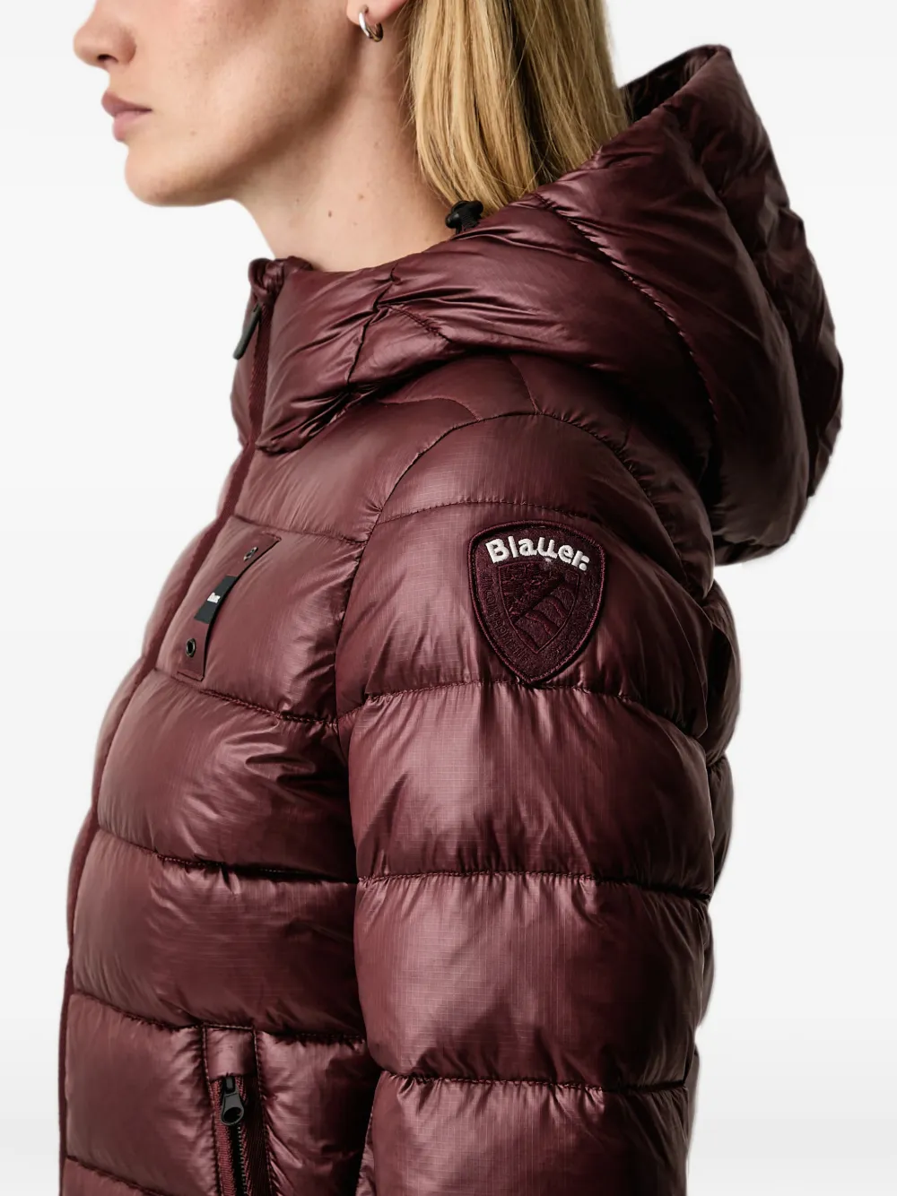 Blauer Caroll hooded quilted jacket Rood