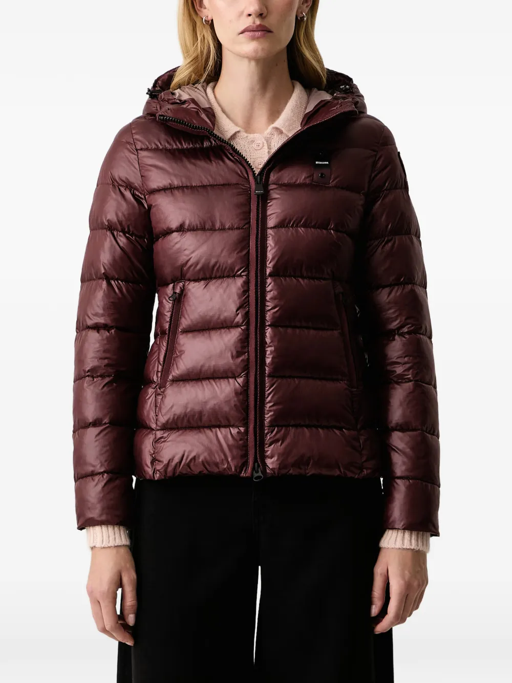 Blauer Caroll hooded quilted jacket - Red