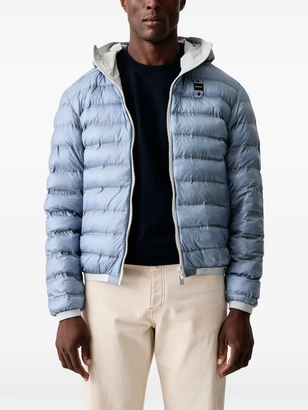 Blauer Donald reversible hooded puffer jacket - Blu