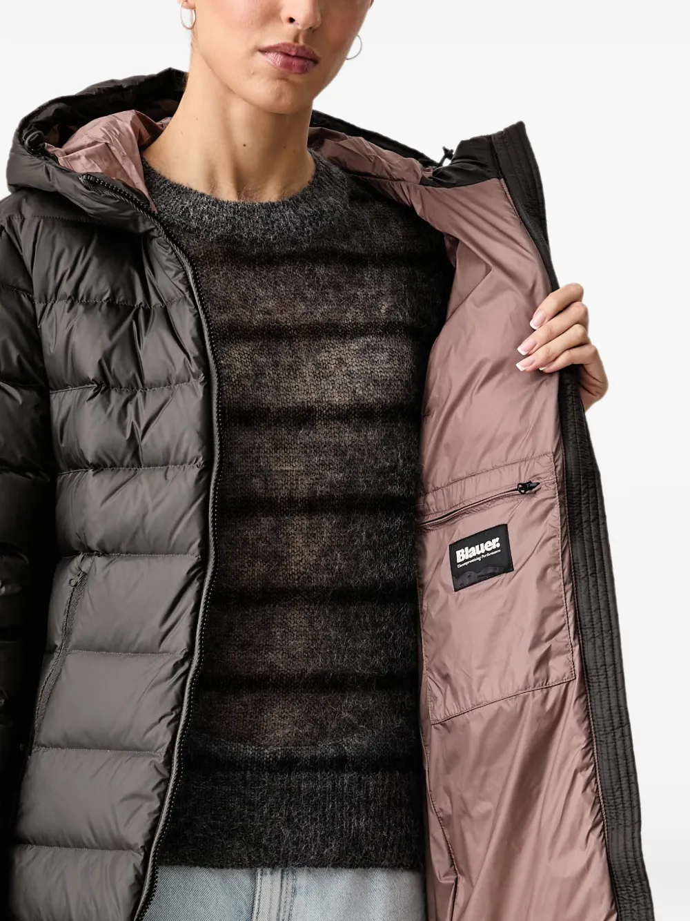 Blauer Agnes hooded jacket Zwart