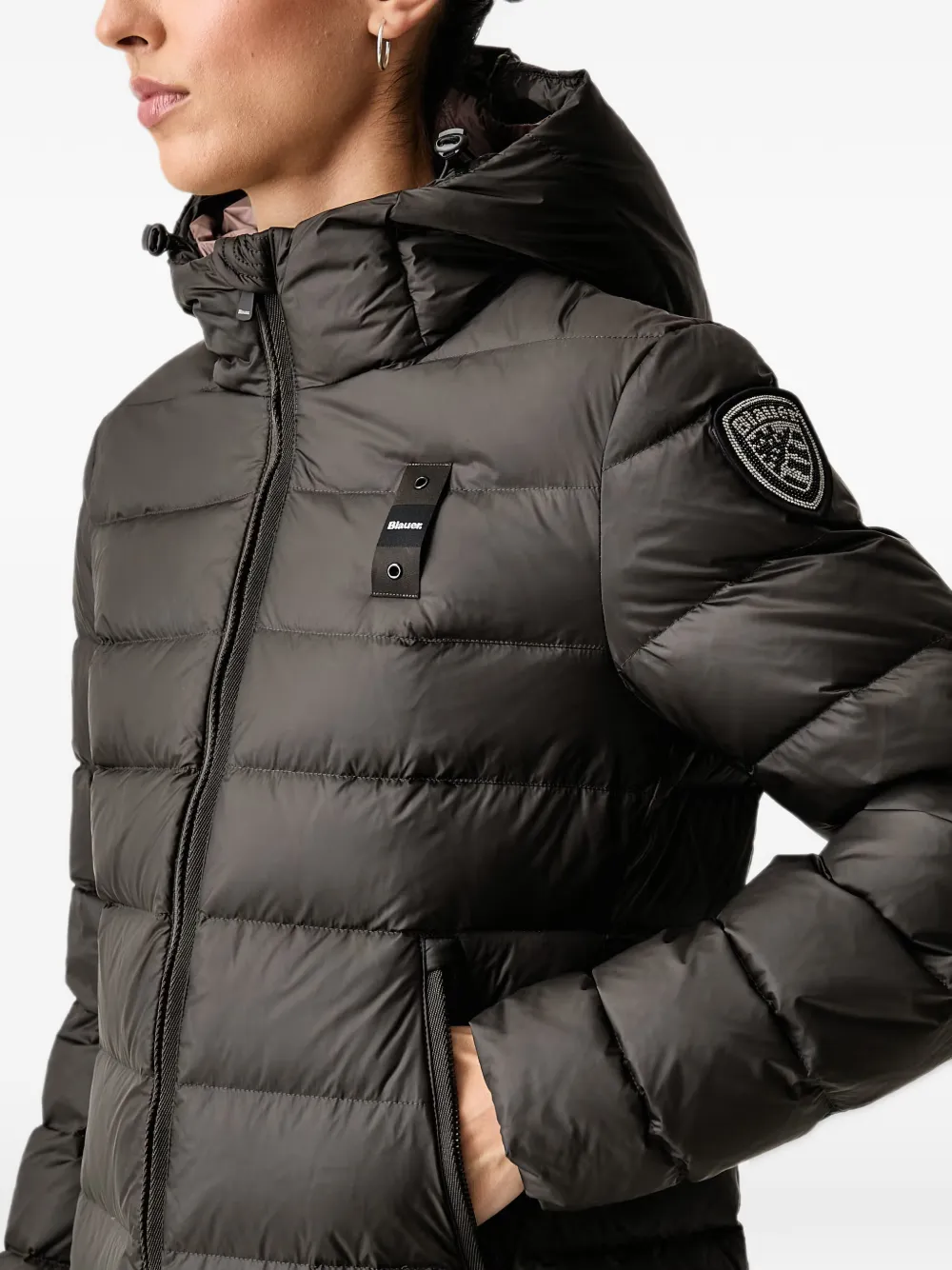Blauer Agnes hooded jacket Zwart