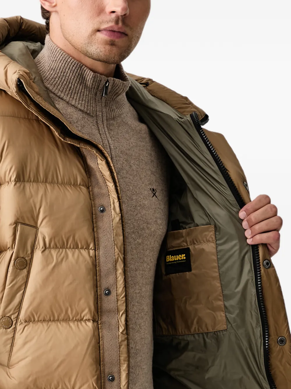Blauer Clipper hooded jacket Bruin