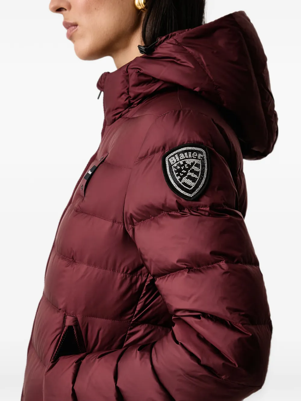 Blauer Agnes quilted hooded jacket Rood