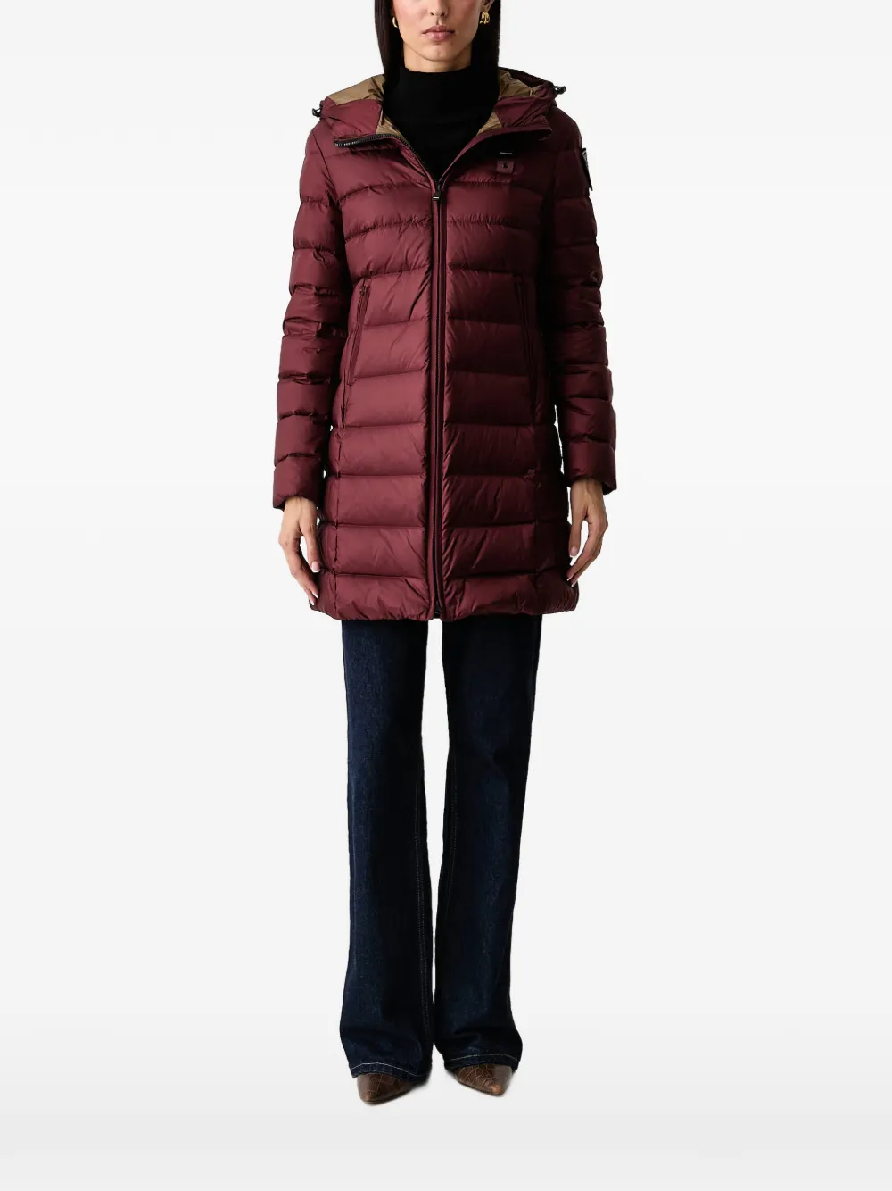 Blauer Agnes quilted hooded jacket Rood