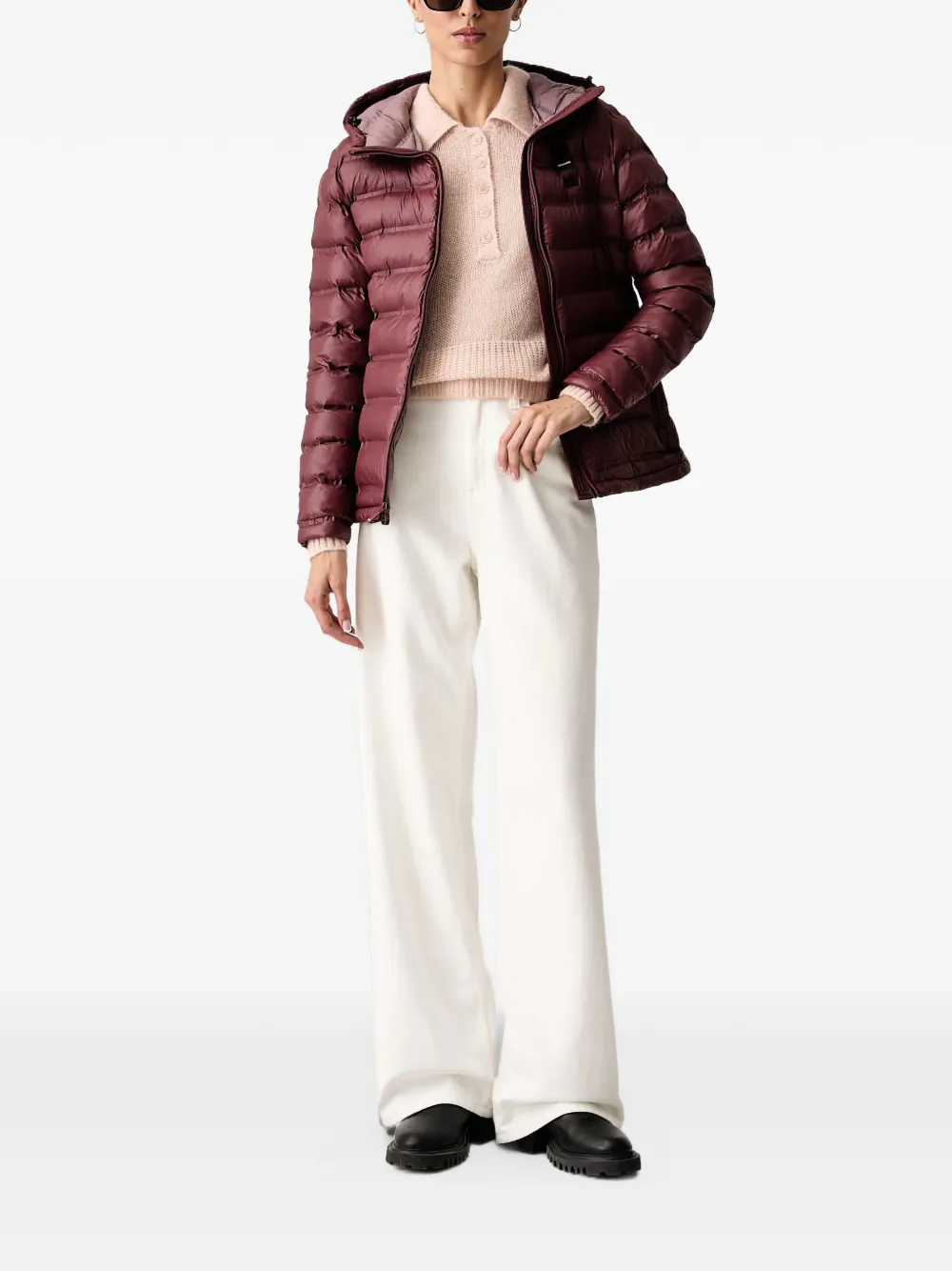 Blauer Ellis hooded padded jacket Rood