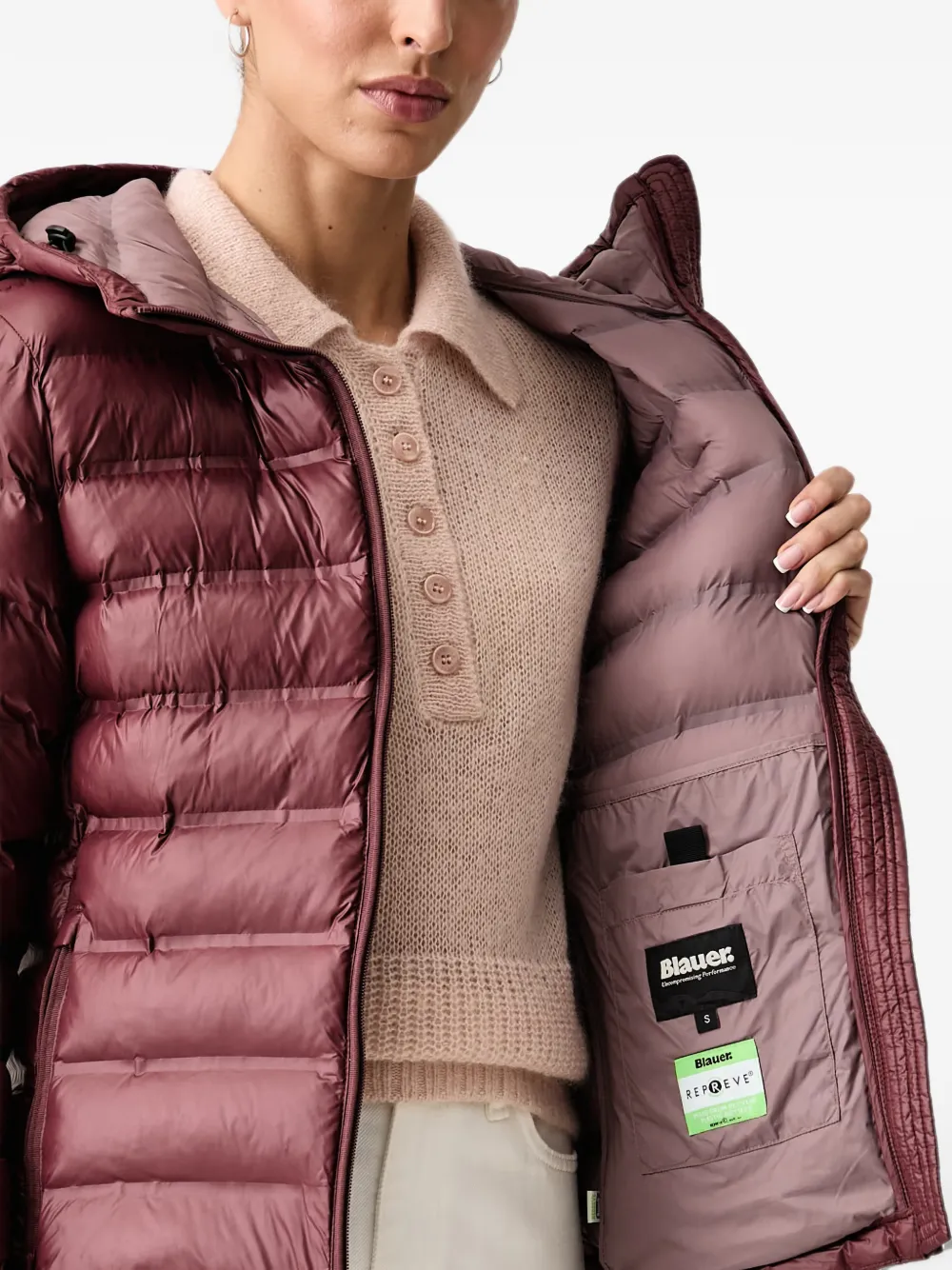 Blauer Ellis hooded padded jacket Rood