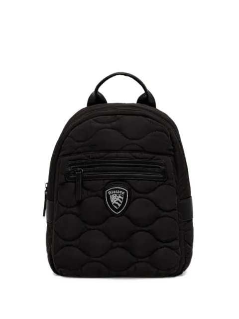 Blauer quilted logo-patch backpack