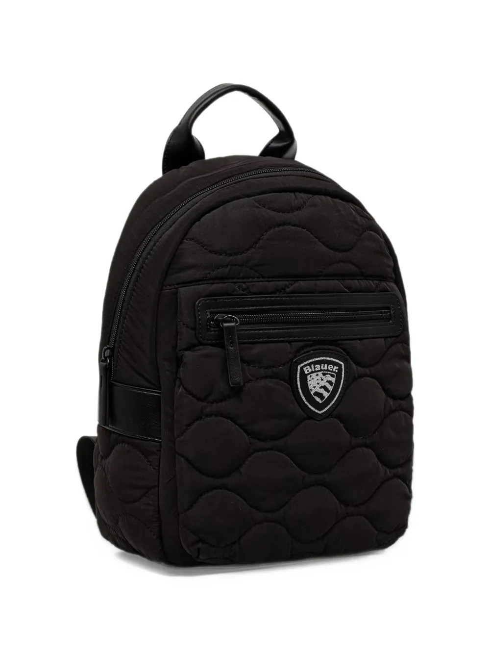 Blauer quilted logo-patch backpack Zwart