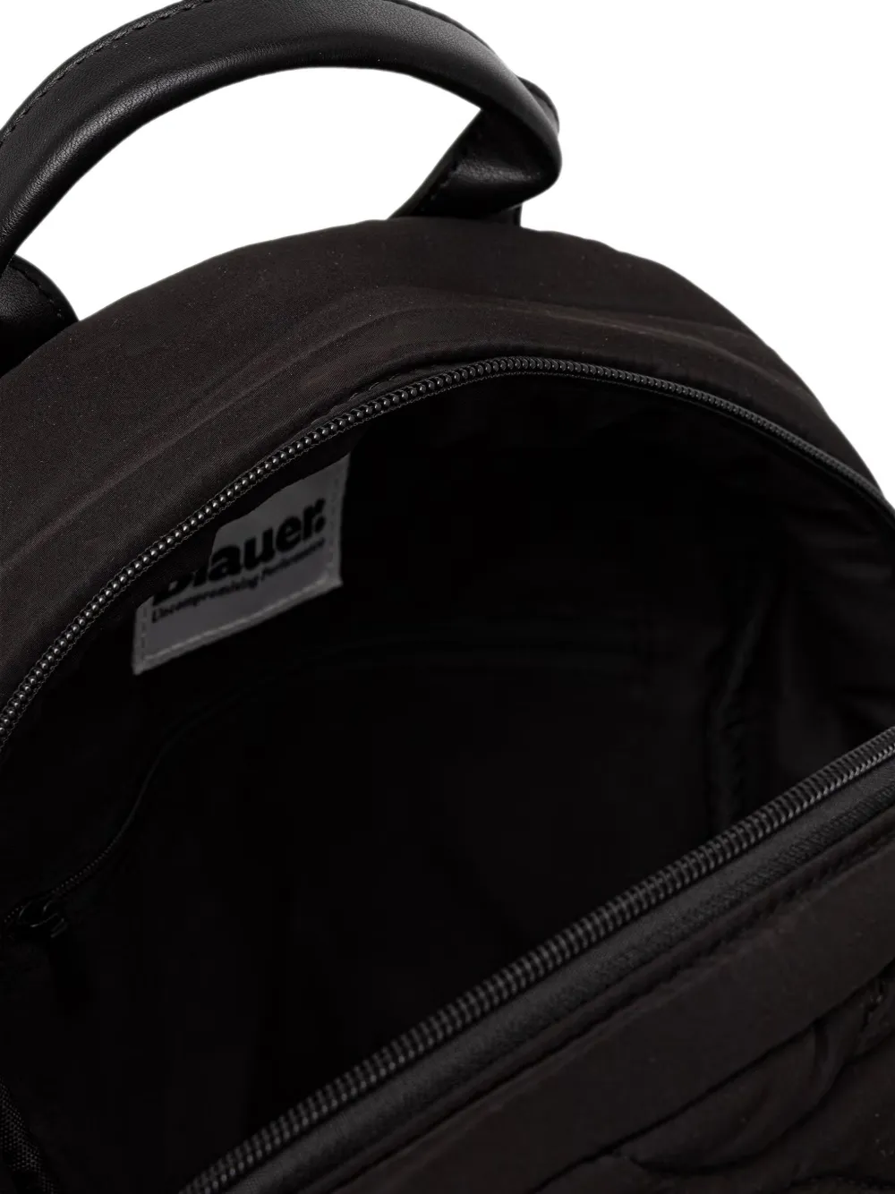 Blauer quilted logo-patch backpack Zwart