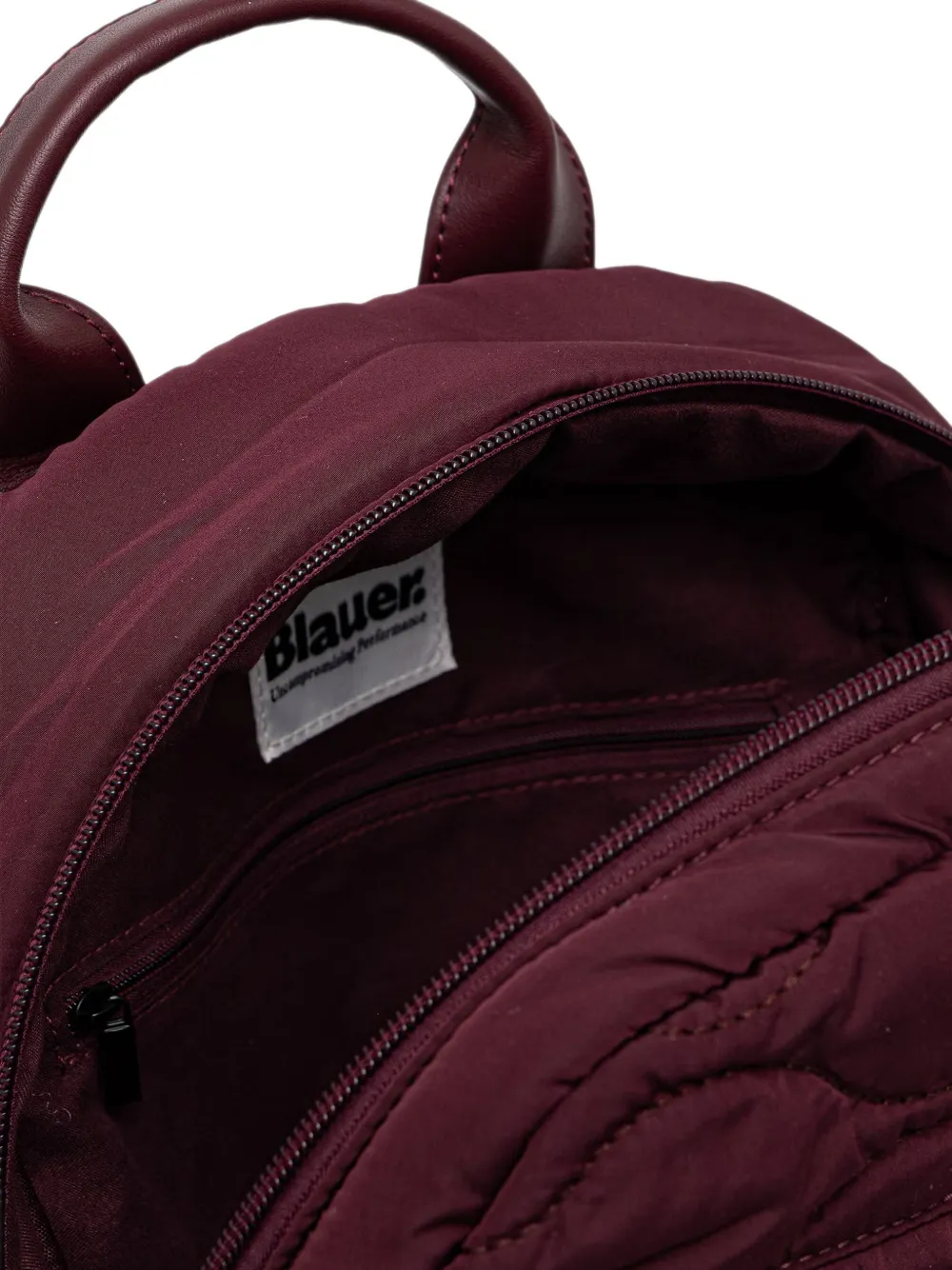 Blauer quilted logo-patch backpack Rood