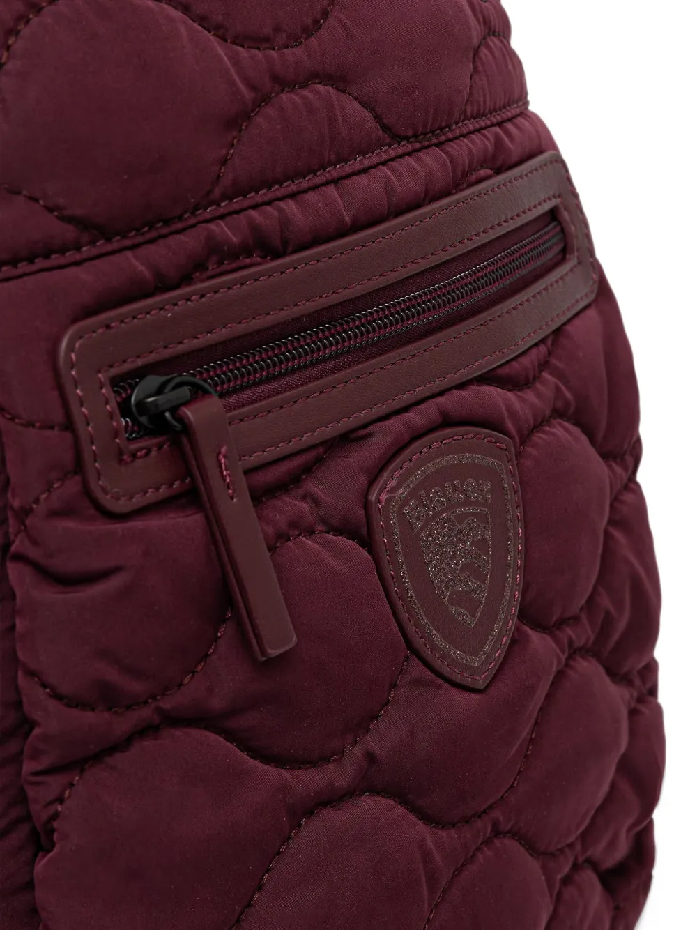 Blauer quilted logo-patch backpack Rood