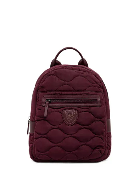 Blauer quilted logo-patch backpack