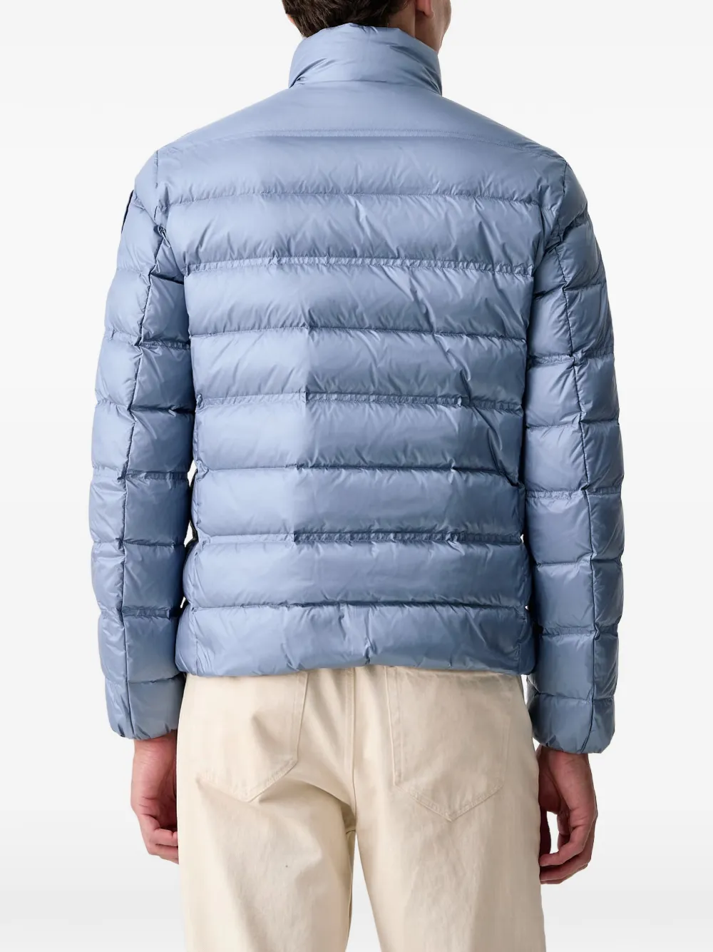 Blauer Belmont quilted logo-patch jacket Blauw