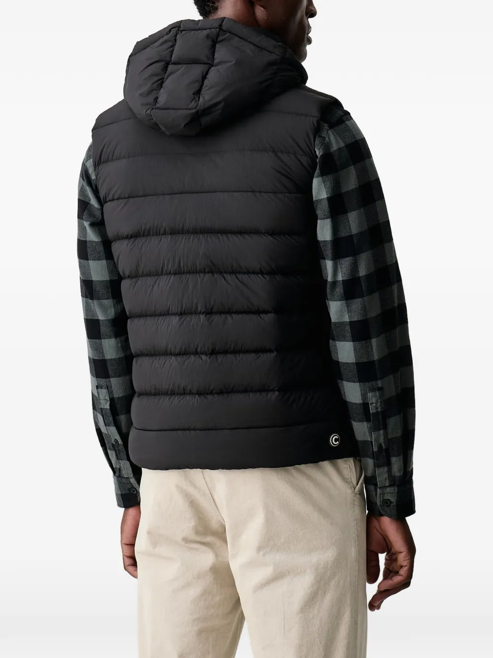 Colmar hooded quilted gilet Zwart
