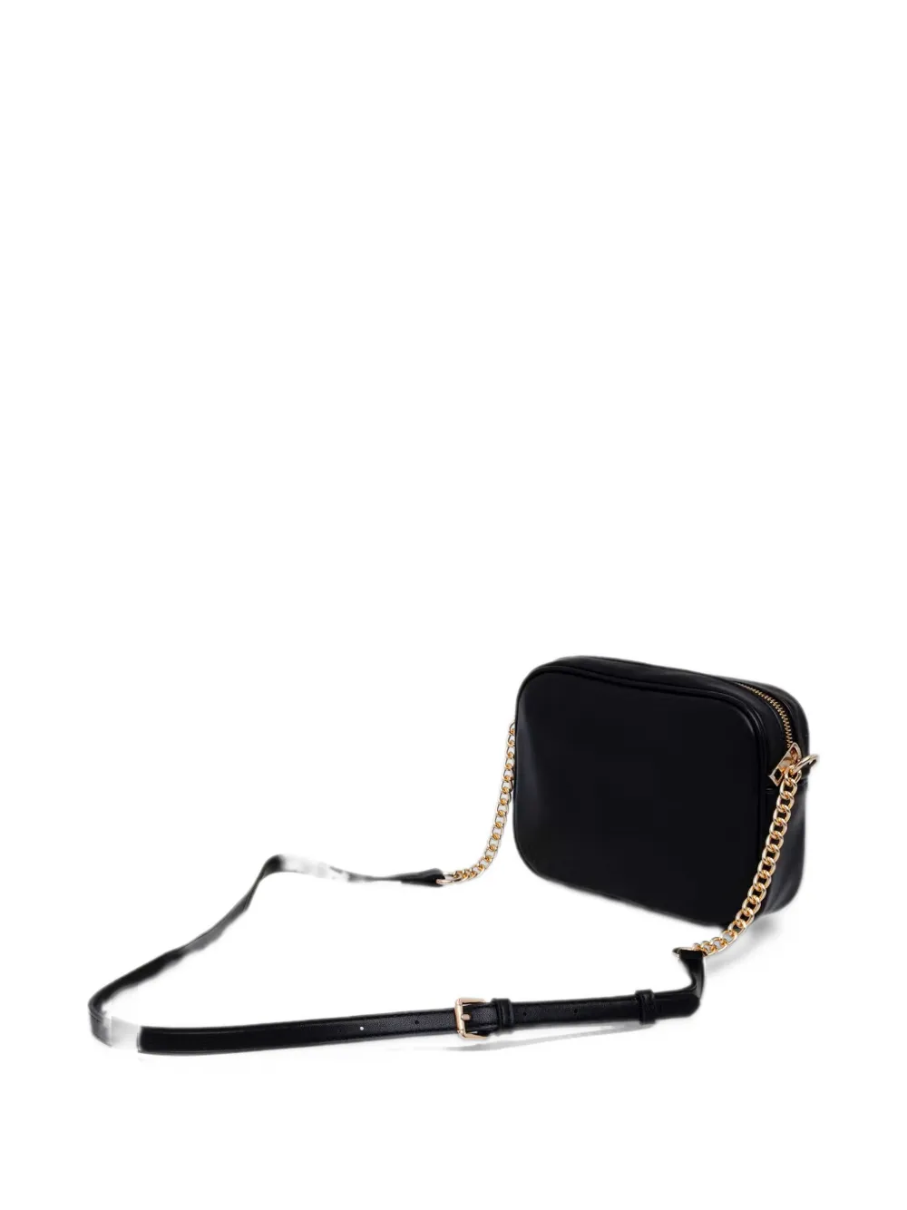 Blauer logo-plaque chain-link crossbody bag Zwart