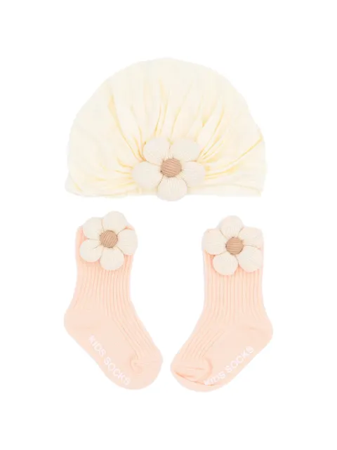 Mimi Tutu flower-patch hat set (set of two)