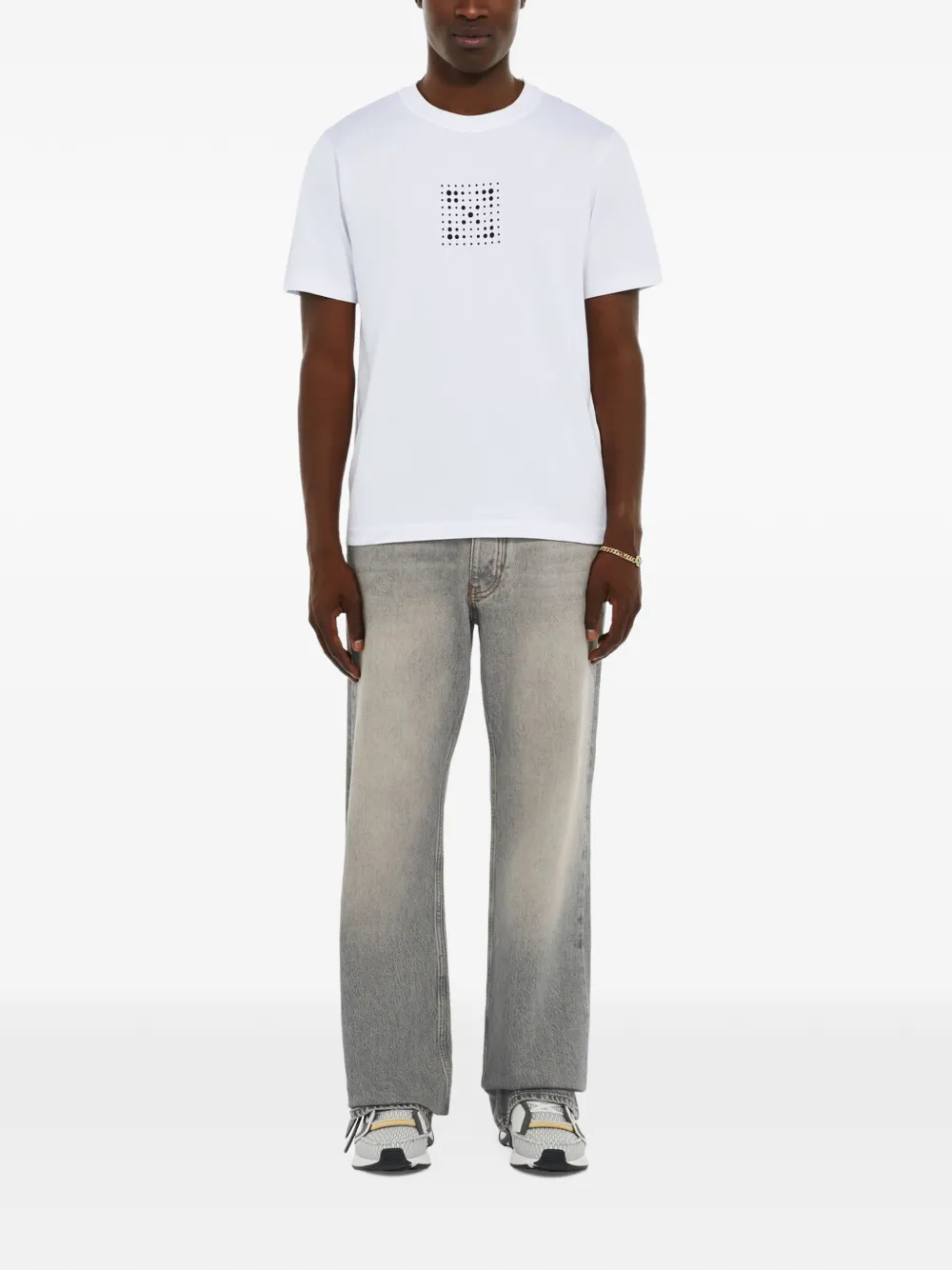 Off-White Dotted Arrow regular T-shirt Wit