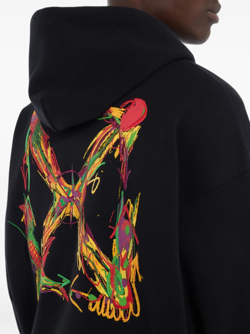 Off-White Mr. Davis Arrow Trumpet skate hoodie Zwart