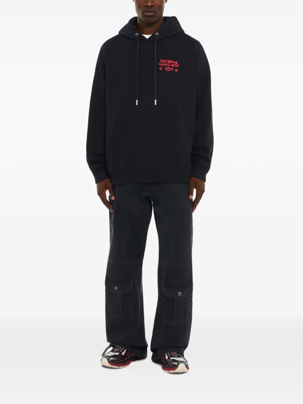 Off-White Mr. Davis Arrow Trumpet skate hoodie Zwart