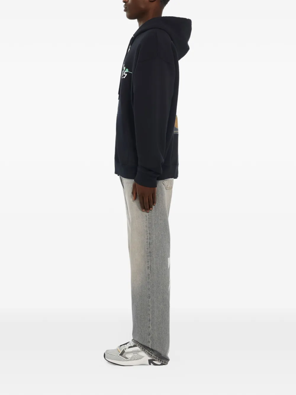 Off-White Mr. Davis Certified Gold Skate zip hoodie Zwart