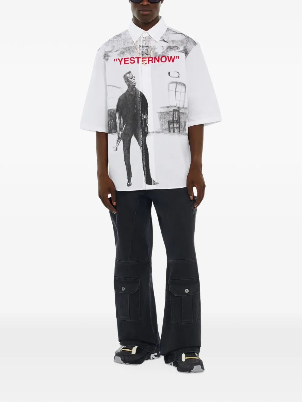 Off-White Mr. Davis Yesternow regular short-sleeve shirt Wit