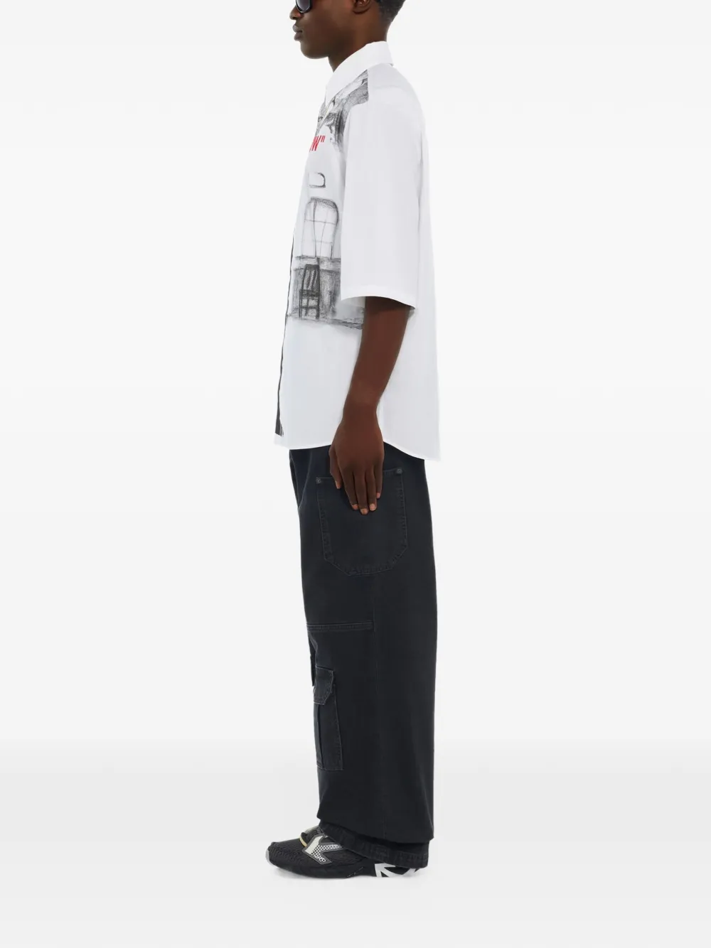 Off-White Mr. Davis Yesternow regular short-sleeve shirt Wit