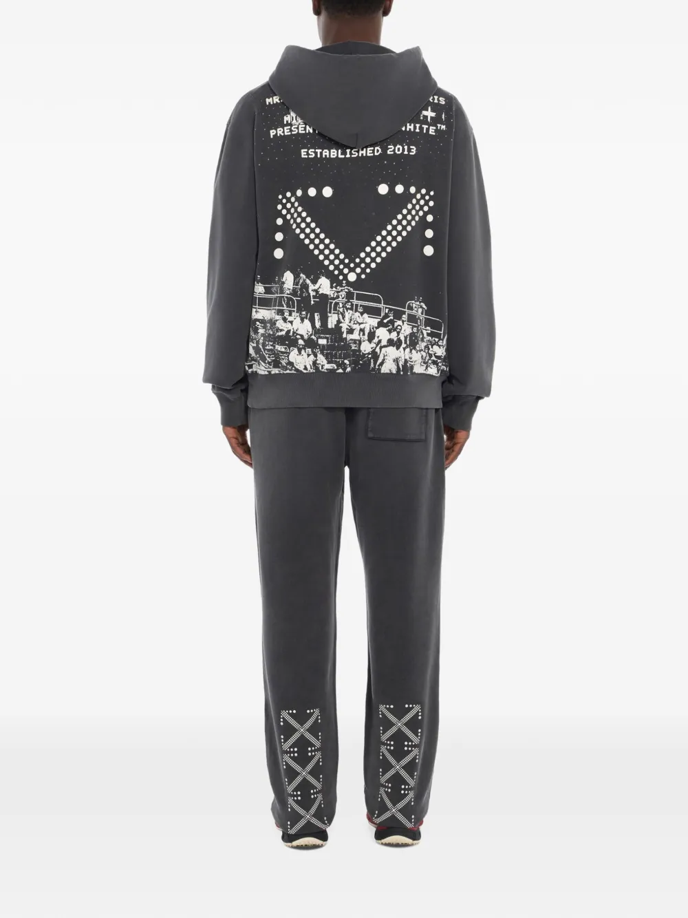 Off-White Mr. Davis stadium regular hoodie Zwart
