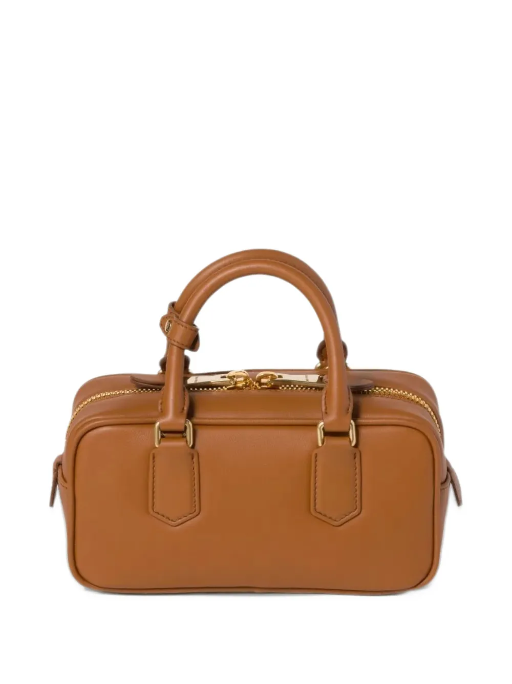 Miu Arcadie leather bag Bruin