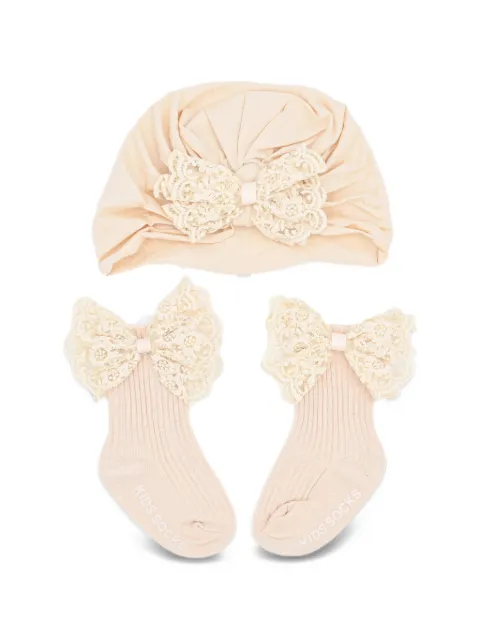 Mimi Tutu lace-bow hat set (set of two)
