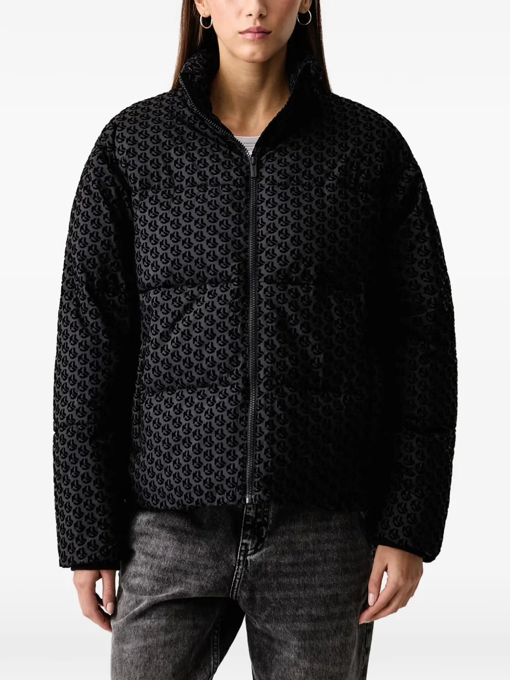 Karl Lagerfeld Jeans Jack met monogram-print Zwart