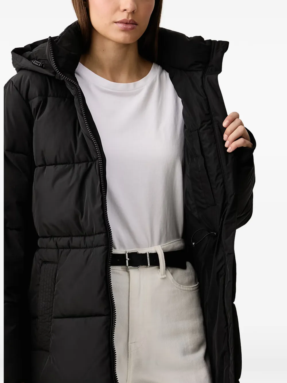 Karl Lagerfeld Jeans Jas met capuchon Zwart